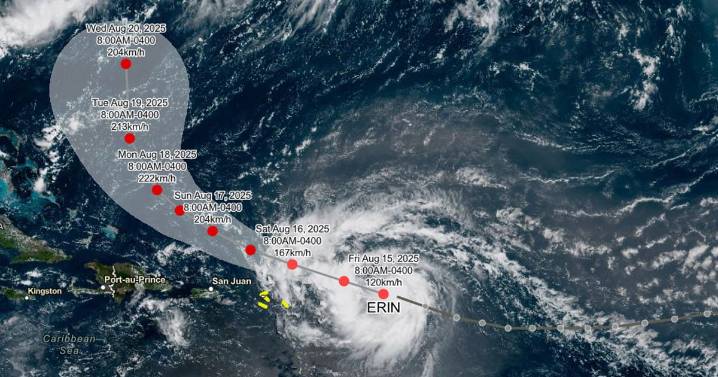 Hurricane tracker: Erin nears Puerto Rico, Virgin Islands