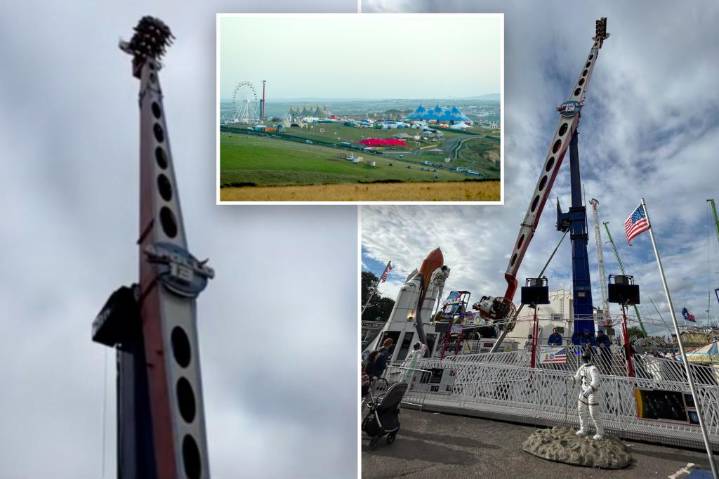 Malfunctioning thrill ride leaves riders stuck upside down at music festival