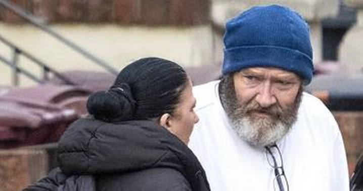 Shameless Karen Matthews struts streets with paedophile boyfriend Paul Saunders