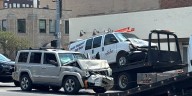 4th Street down to one lane after 2 cars crash in Downtown Davenport