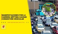 Manifestaciones por la Carrera Séptima causaron congestión vehicular