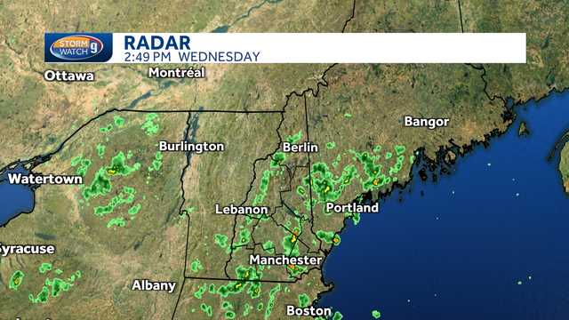 Isolated storms move through parts of New Hampshire; more rain likely Friday