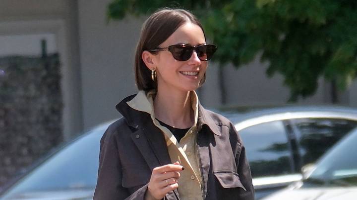Lily Collins Trades a Suitcase for a Gargantuan Balenciaga City Bag