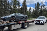 Mom's Lambo busted going 50 km/hr over speed limit on Highway 3 near Princeton