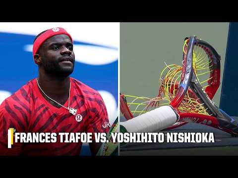 BROKEN RACKET 😨 Frances Tiafoe vs. Yoshihito Nishioka 