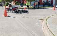 Accidente: colisión entre dos motos