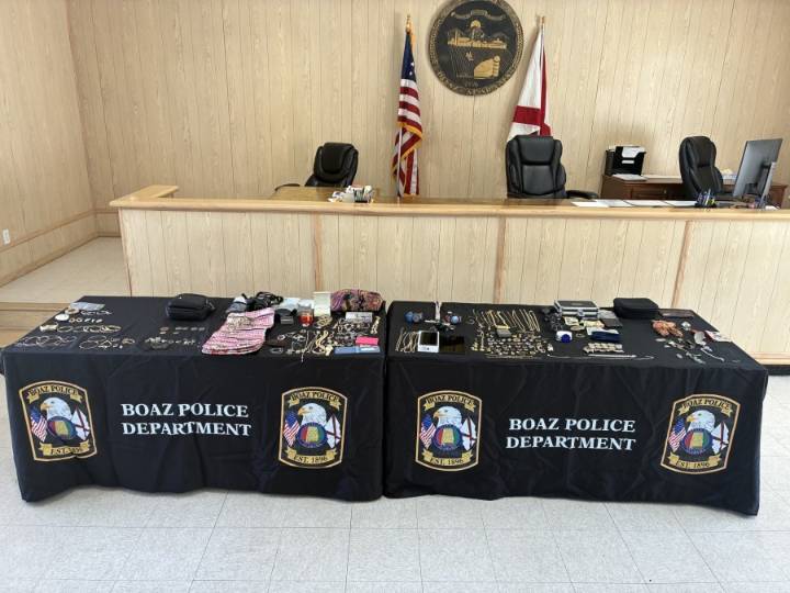 Boaz Police looking for owners of stolen property