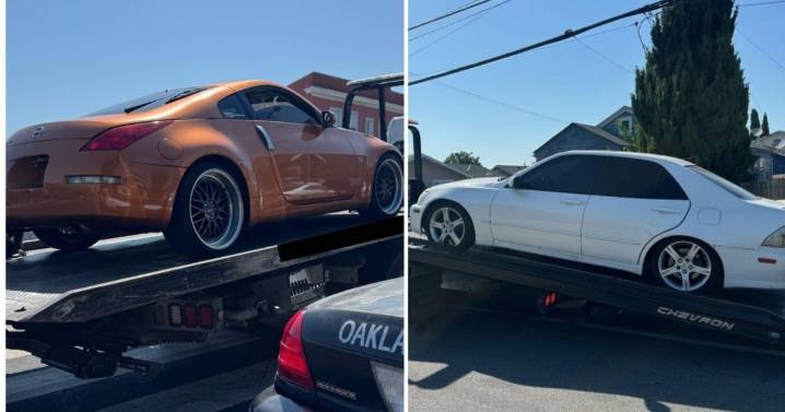 Over 100 cars seen at Oakland sideshows were tracked down and towed, police say