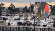 Momento exacto de balacera afuera del Estadio Cuauhtémoc que dejó un muerto