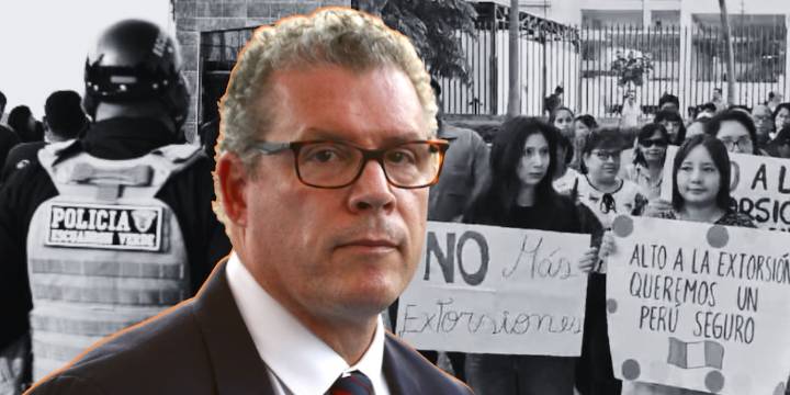 Morgan Quero minimiza extorsión a colegios: “disminuyeron de 170 a 50”, pero asociación habla de más de 650 casos