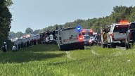 Multiple dead, trapped after tour bus crashes on Thruway in Western New York, shuts down highway
