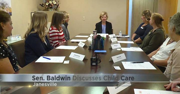 Sen. Baldwin in Janesville to discuss high cost of child care