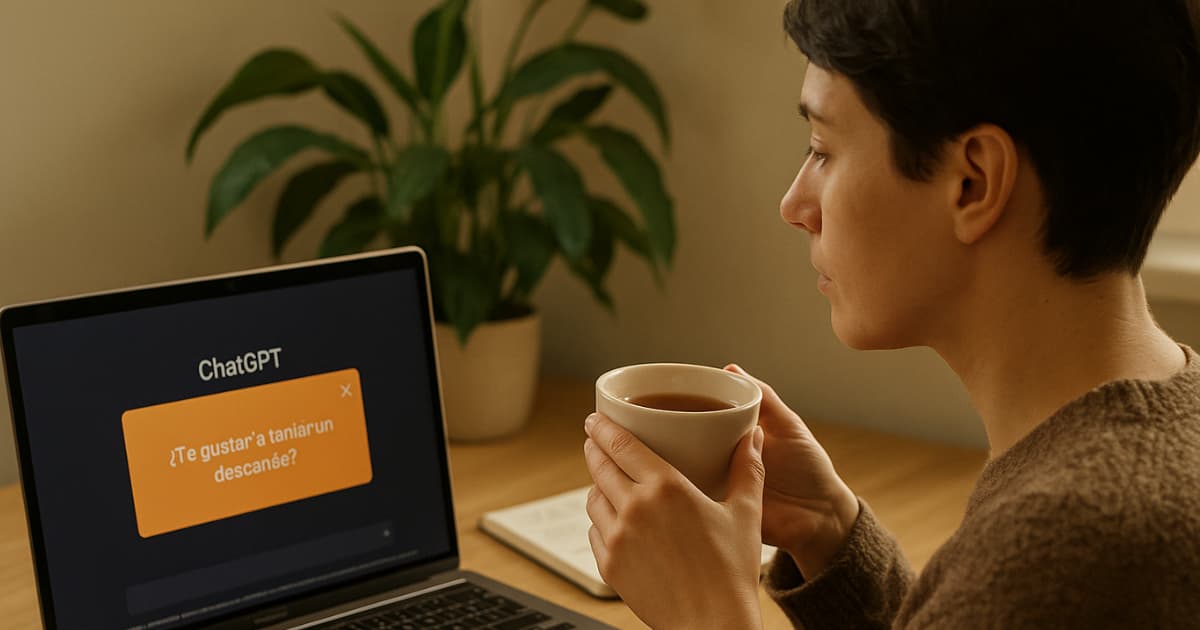 ChatGPT sugiere pausas para fomentar un uso emocionalmente saludable