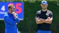 Rams' Matthew Stafford throws at facility, to practice Monday