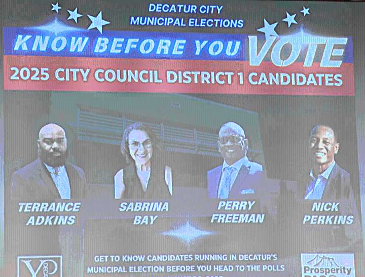 Decatur municipal election candidates face voters in forum