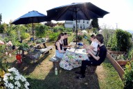 Cards in the garden