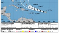 Tropical Storm Erin set to strengthen as it heads west toward Caribbean