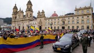 Sin la presencia del presidente Gustavo Petro, los colombianos despidieron al senador Miguel Uribe