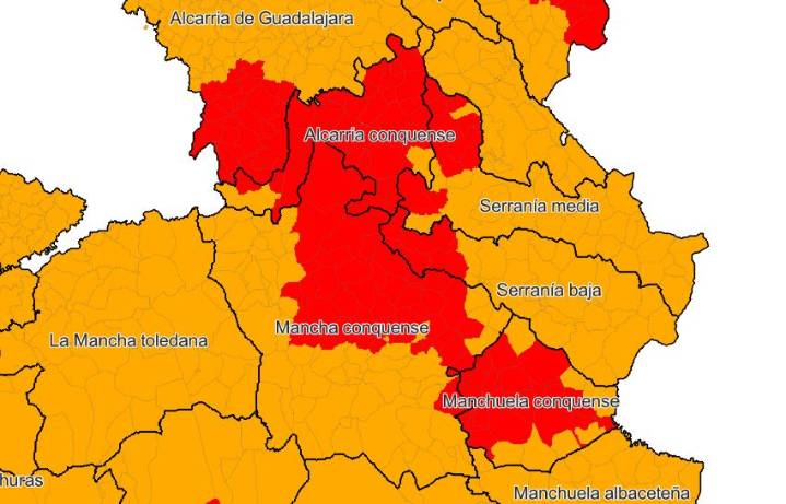 Más de un centenar de municipios de Cuenca están este sábado en «riesgo extremo» de incendio forestal (LISTA)