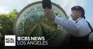 Upland High School's "Highlander Bagpipe Band" competing at world championships in Scotland