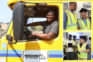 Former NBA star Jayson Williams celebrates Nassau trucker rehab program