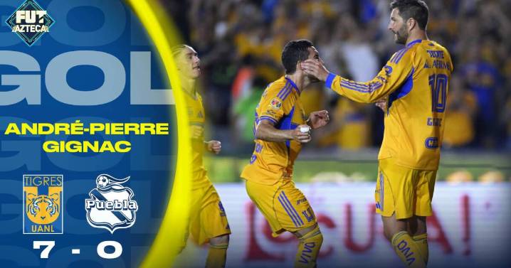 Gol de André-Pierre Gignac | Tigres 7 - 0 Puebla | Jornada 4 