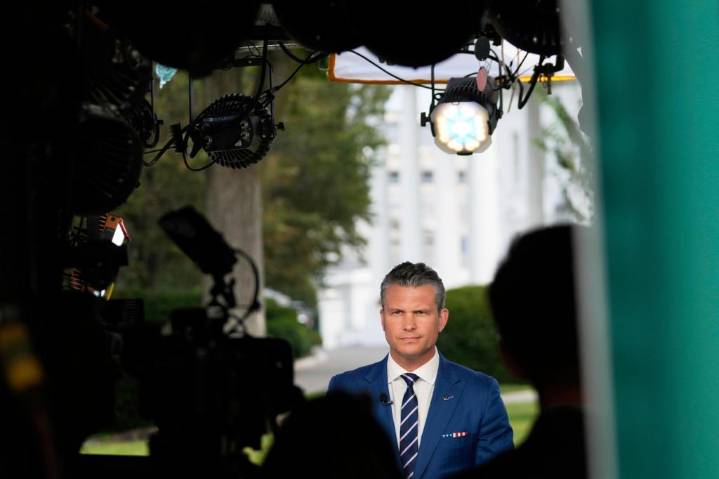 Hegseth reposts video on social media featuring pastors saying women shouldn’t be allowed to vote