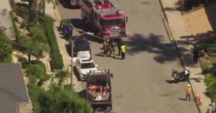 Brentwood work vehicle collision leaves pedestrian dead