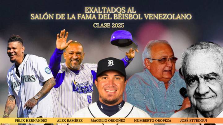 Félix Hernández, Alex Ramírez y Magglio Ordóñez fueron exaltados al Salón de la Fama del béisbol venezolano 19 de agosto de 2025 | Deportes Dos grandes directivos consiguieron su inmortalidad por el C
