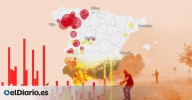 ¿Qué zonas se han quemado más? Los datos y mapas de los incendios de 2025
