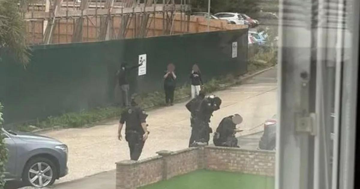 Man 'with sword and knife' Tasered by police as officer injured