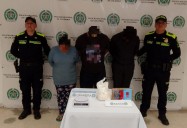 Capturados en flagrancia tres sujetos con más de un kilo de bazuco en Pasto