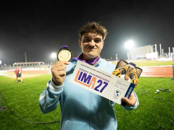 El argentino que ganó el oro en los Juegos Panamericanos Junior cuenta su historia: "Sería genial poder tener una bala propia"