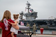 Carl Vinson home from deployment that included strikes against Houthis