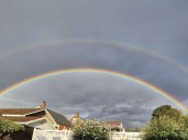 Reader-submitted photos: Double rainbow spotted above Butler earlier this week