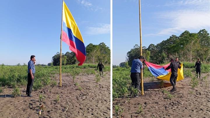 Daniel Quintero fue quien izó la bandera de Colombia en la isla Chinería: “Santa Rosa es Colombia”