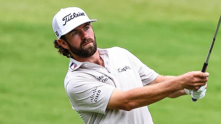 Wyndham Championship: Leader Cameron Young 'benefits from stoppage' as defending champion Aaron Rai falls back