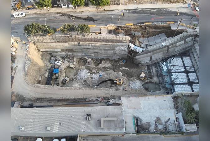 Colapso en Calle 10 afectó 90 metros de vialidad y cableado de 13 mil 200 voltios