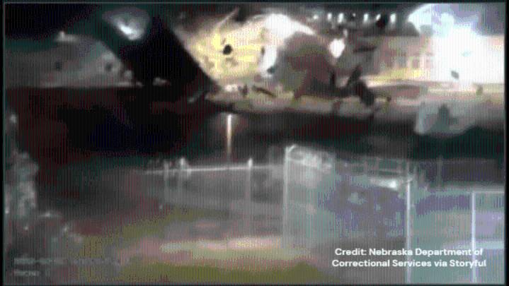 WATCH: Roof blown off Nebraska prison during severe weather