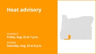 Heat advisory in place for Siskiyou Mountains and Southern Oregon Cascades for Friday and Saturday