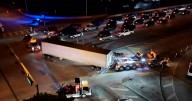 Tractor-trailer causes crash involving 18 vehicles on I
