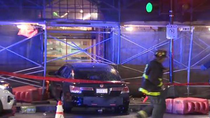 Driver slams into building in the Back Bay