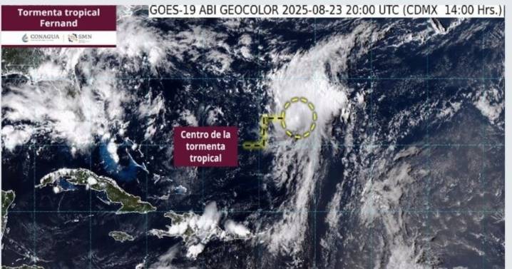 ¿Tormenta tropical Fernand en el Atlántico afectará a México?