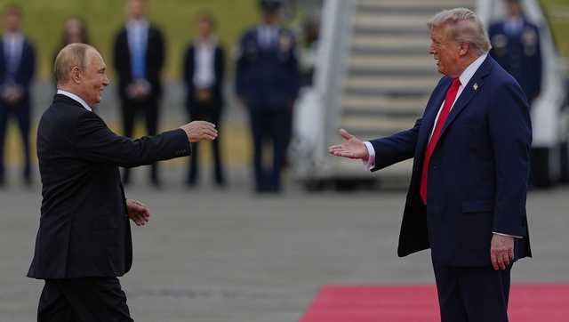 President Donald Trump rolled out the red carpet for Russian leader Vladimir Putin at the start of their summit in Alaska