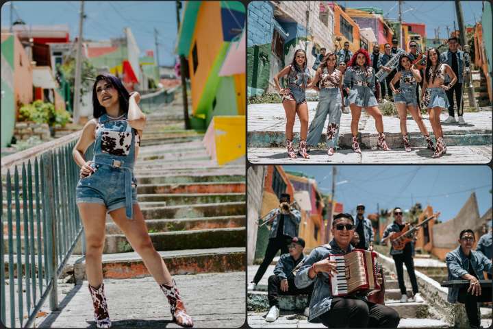 Grupo Aroma graba video musical en el barrio de Cubitos