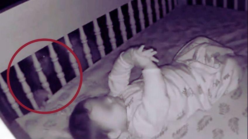 ¿Bruja o intruso? Cámara de vigilancia graba a extraña mujer junto a un bebé