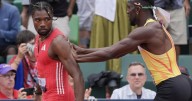 Pole vault superstar Duplantis teases 100-meter champion Lyles about post