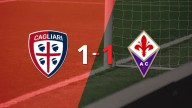 Serie A: Cagliari empató 1-1 contra Fiorentina sobre el final del partido en el arranque del torneo