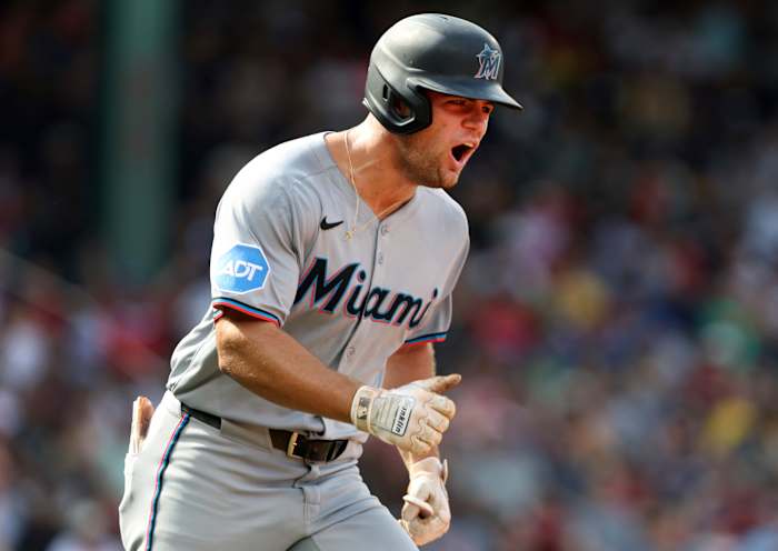 Myers and Marsee homer in 3-run 9th to lift the Marlins past the Red Sox, 5