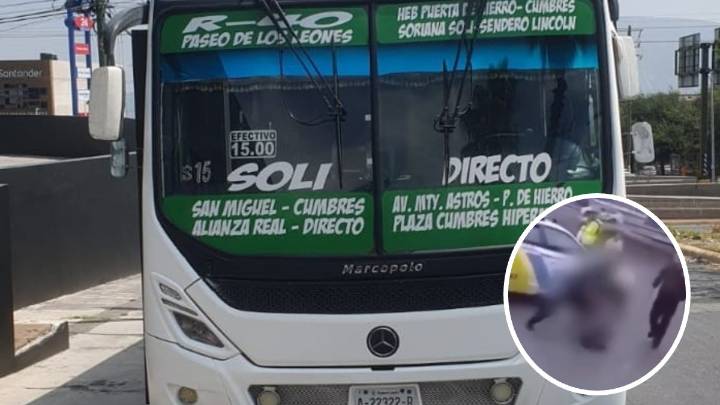 Captan video donde chofer del director de Alcoholes de Santa Catarina habría agredido a operador de transporte